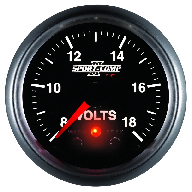 Autometer Sport-Comp II 2-1/16in Digital Voltometer Gauge - 18V