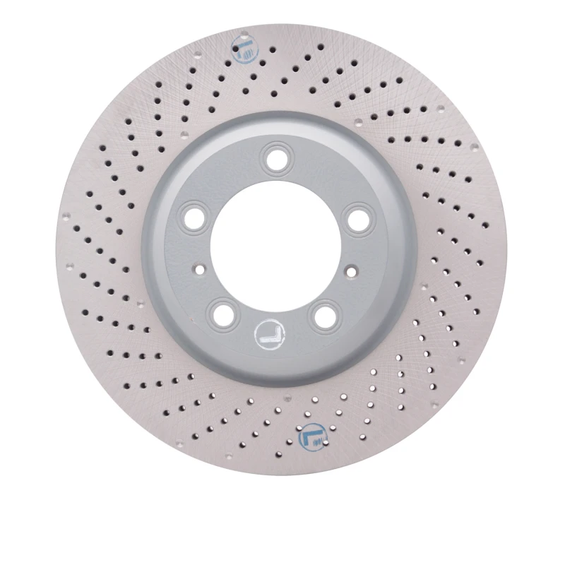 DFC 07-13 Porsche 911 Left Front Drilled Hi-Carbon Alloy Geomet Coated Rotor