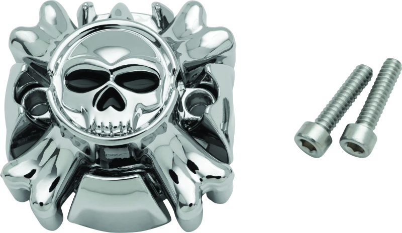Kuryakyn Replacement Zombie Grip Emblems Without Throttle Boss Chrome