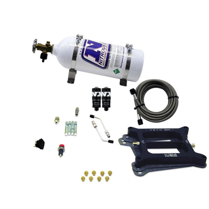 Nitrous Express 4150 Hitman 4-BBL Nitrous Kit (100-200HP) w/5lb Bottle