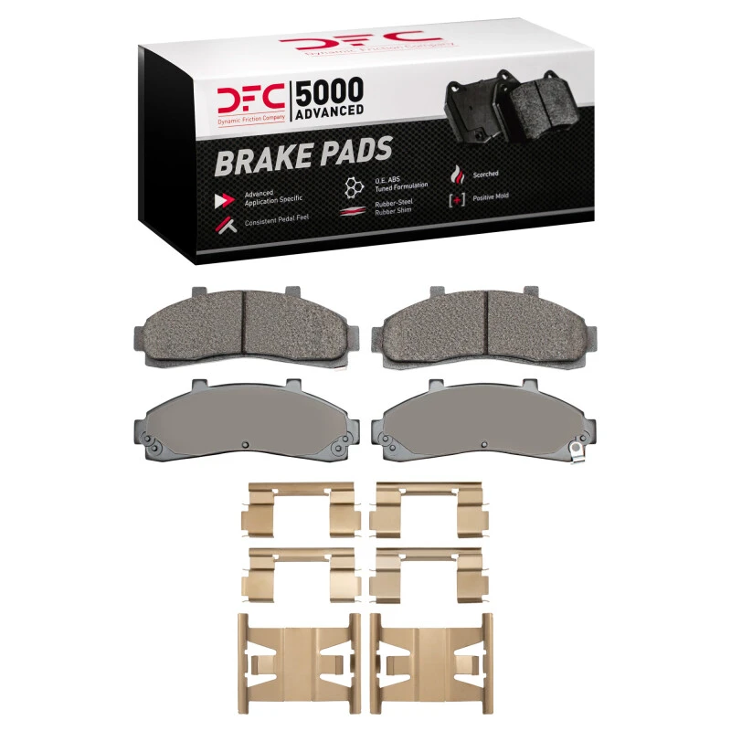 DFC 95-02 Ford Explorer Front 5000 Advanced Semi Metallic Brake Pads and Hardware Kit