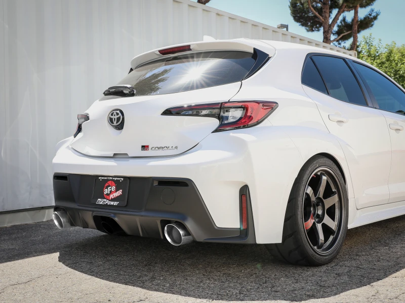 aFe 23-24 Toyota GR Corolla L3 1,6L (t) Gemini XV 3-Zoll zu 2-1/2-Zoll-Kat-Back-Abgasanlage mit polierten Endrohren