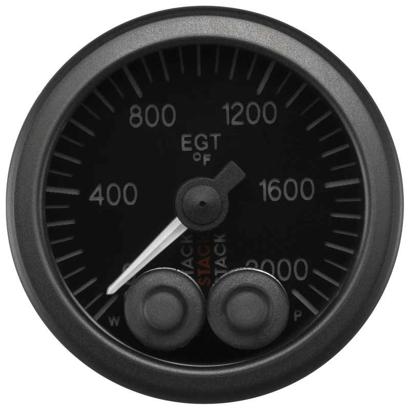 Autometer Stack 52mm 0-2000 Deg F Pro-Control Exhaust Gas Temp Gauge - Black