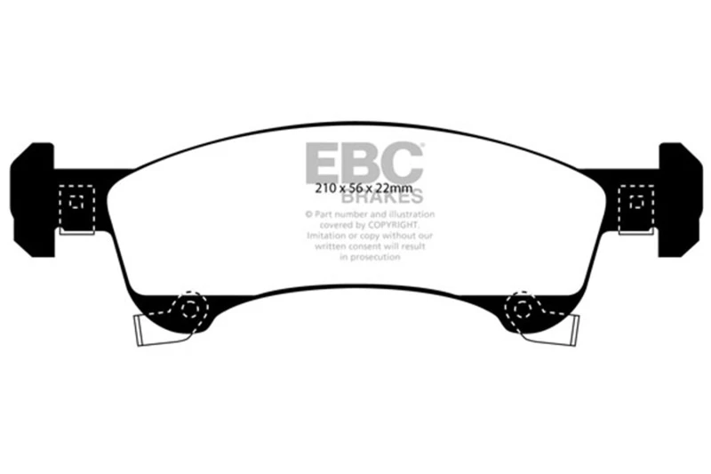 EBC 02-06 Ford Expedition 4.6 2WD Greenstuff Front Brake Pads