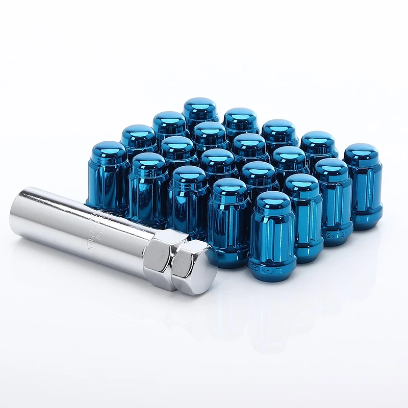 JR Stahl Lug Nuts Radmuttern für Subaru Nissan Suzuki Mazda M12x1.25 Blau kurz