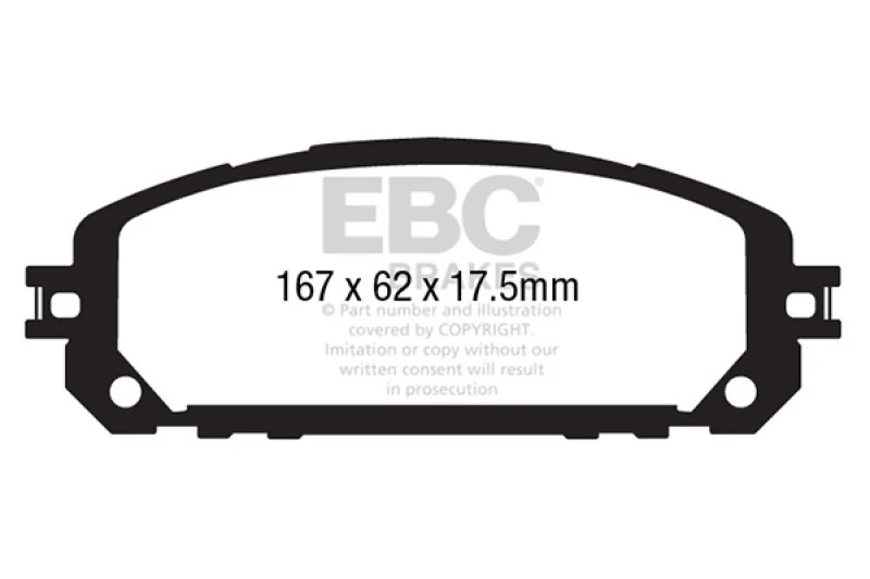 EBC 13+ Jeep Cherokee 3.2 Greenstuff Front Brake Pads