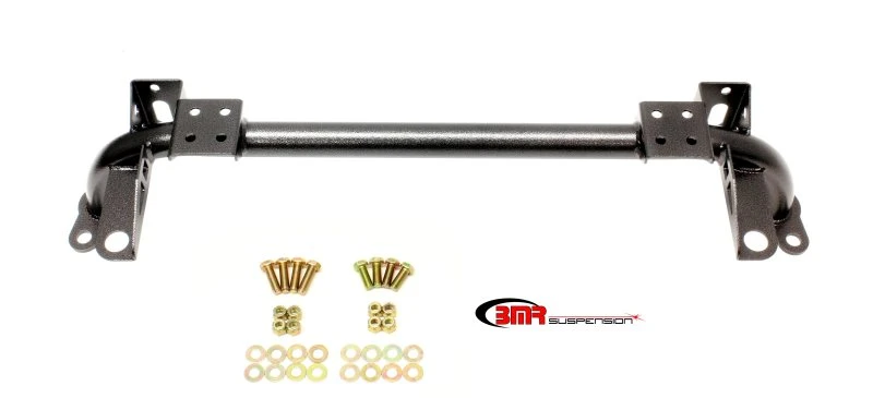 BMR 05-14 S197 Mustang Radiatorstütze mit Querlenkerhalter - Schwarz Hammertone