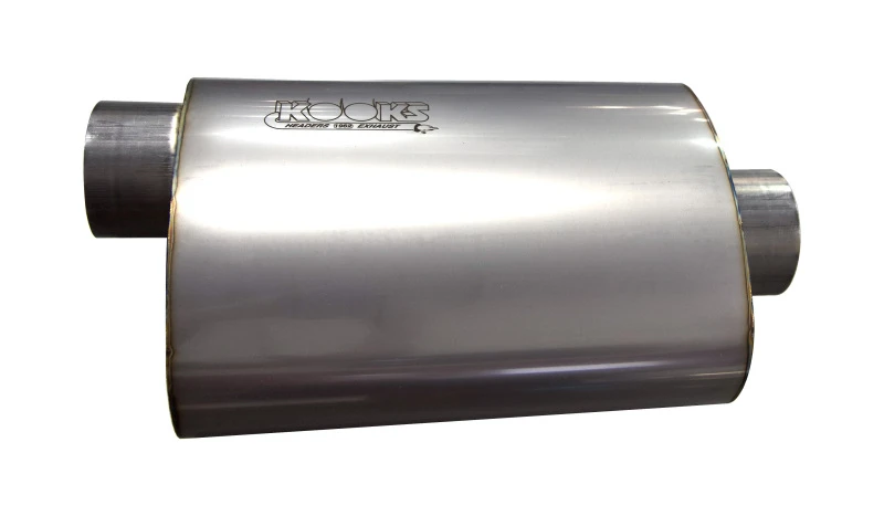 Kooks 3in Oval Center/Offset Muffler 12in Long Body Edelstahl
