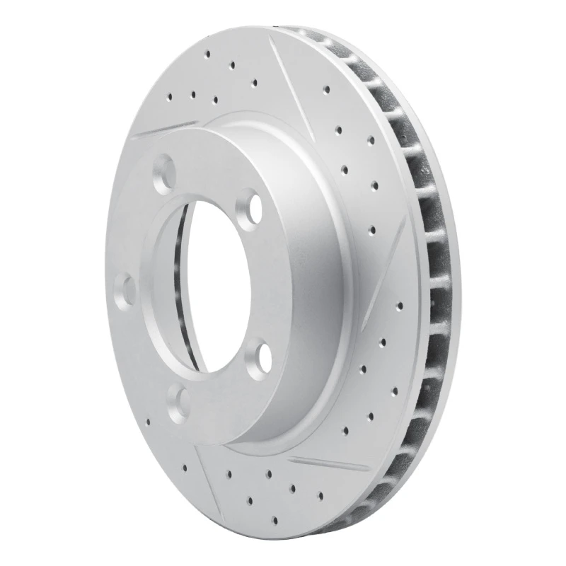 DFC 76-93 Ford Bronco Front Right Drilled & Slotted Geoperformance Rotor