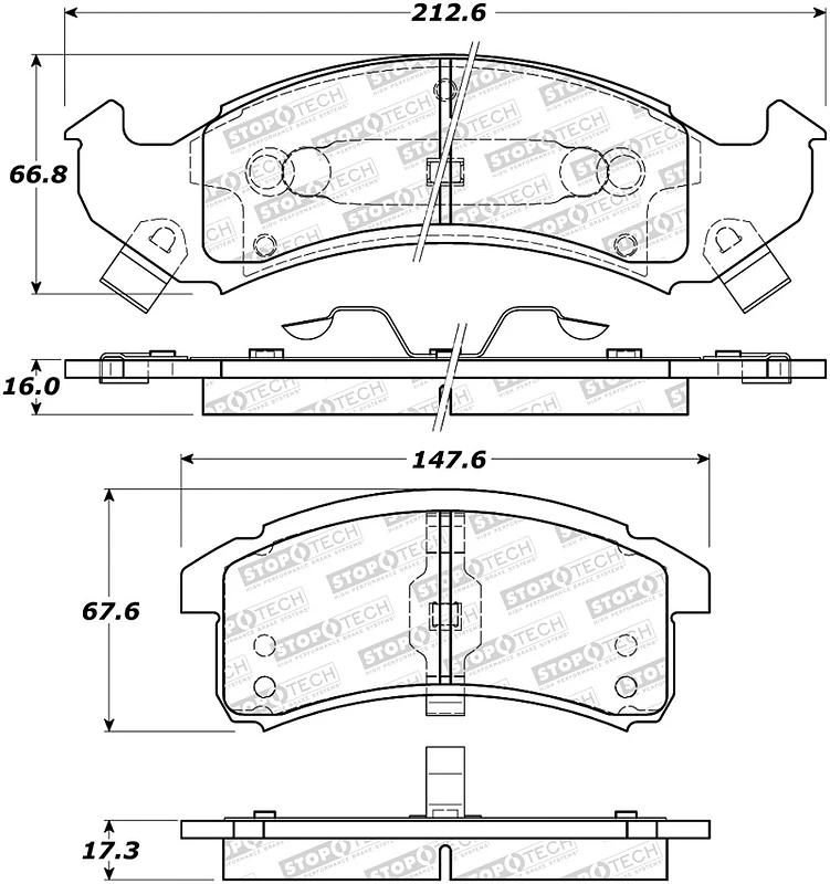 StopTech Street Brake Pads - Front