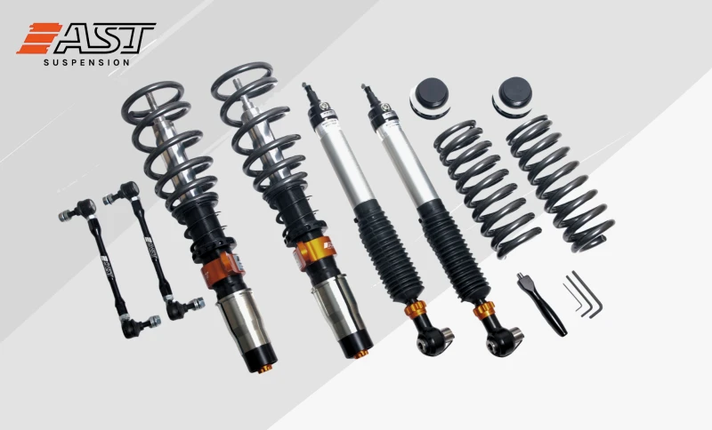 AST 2021+ BMW M3 G80 / M4 G82 5100 Street Series Coilovers (German: AST 2021+ BMW M3 G80 / M4 G82 5100 Straßen-Serie Coilovers)