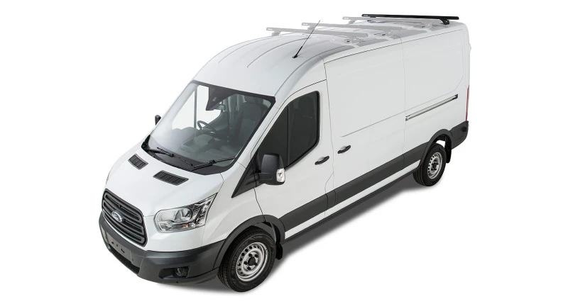 Rhino-Rack 14-21 Ford Transit 2-Türer Kombi Heavy Duty RLTP 3-Stangen Dachträger - Schwarz