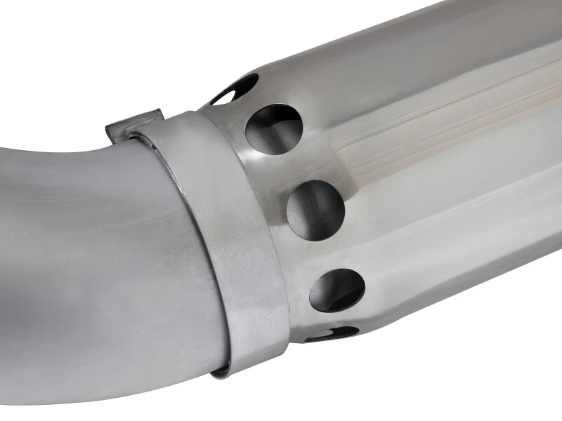 aFe LARGE Bore HD 5-Zoll-Auspuff DPF-Back SS mit Pol-Tipps 16-17 GM Diesel LKW V8-6,6L (td) LML/L5P