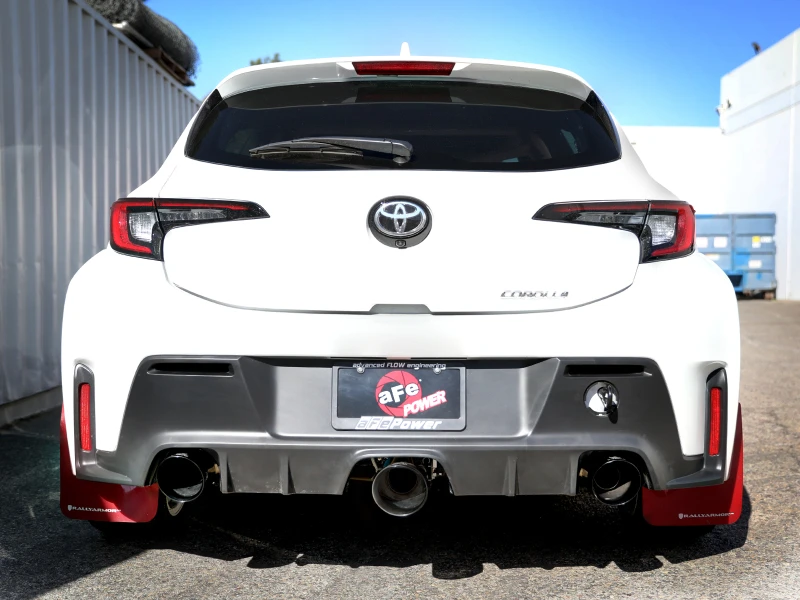 aFe 23-24 Toyota GR Corolla L3 1.6L (t) Gemini XV 3 Zoll auf 2-1/2 Zoll Kat-Abgasanlage mit schwarzen Endrohren