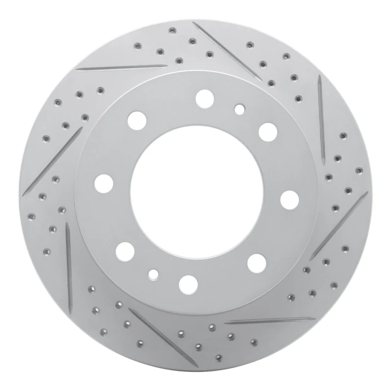 DFC 01-25 Chevrolet Silverado 3500 Front Right Drilled & Slotted Geoperformance Rotor