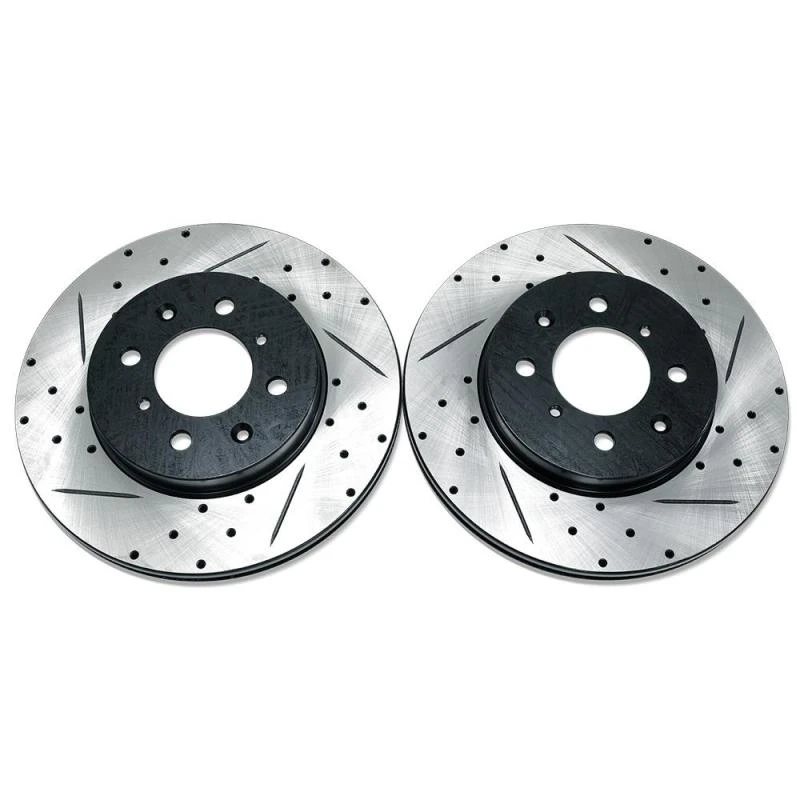 BLOX Racing Front Slotted & Drilled Rotors für 90-01 Acura Integra (Excl Type-R)