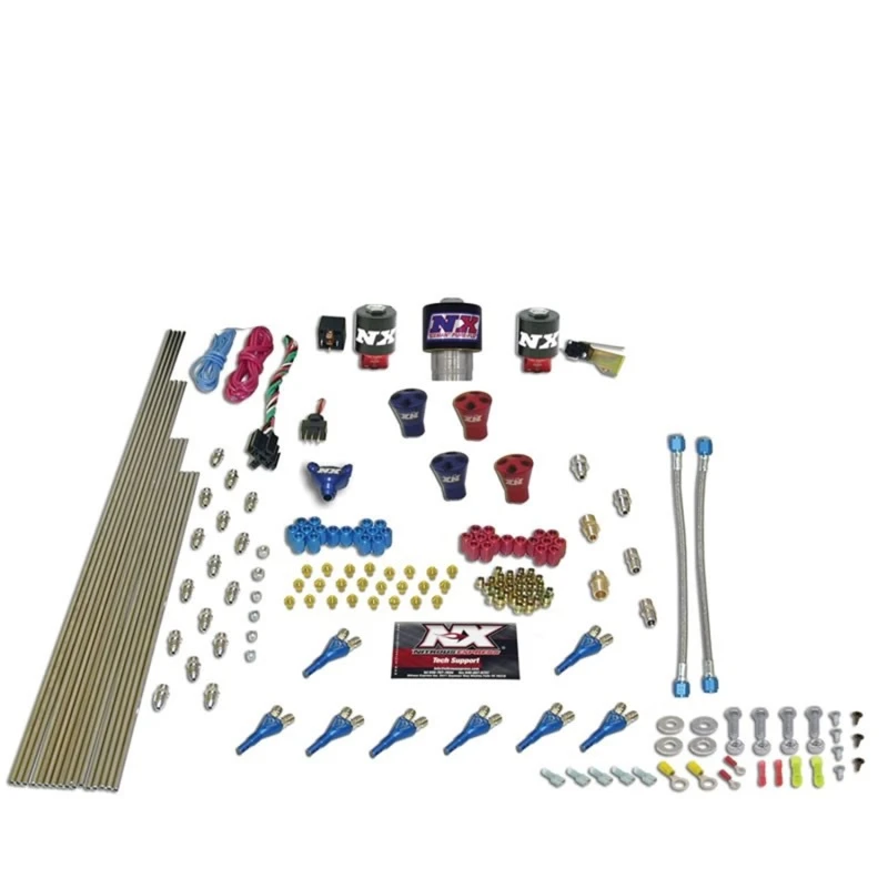 Nitrous Express Shark Dual Stage/Gas/Rails 16 Düsen Nitrous Kit (200-1200PS) ohne Flasche