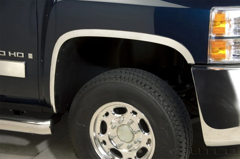 Putco 11-14 Chevrolet Silverado HD Dually - Vollständiger Edelstahl-Fender-Trim