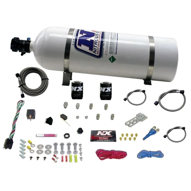 Nitrous Express Universal Nitrous-Kit für EFI (Alle Einzel-Düsen-Anwendungen) mit 15lb-Flasche