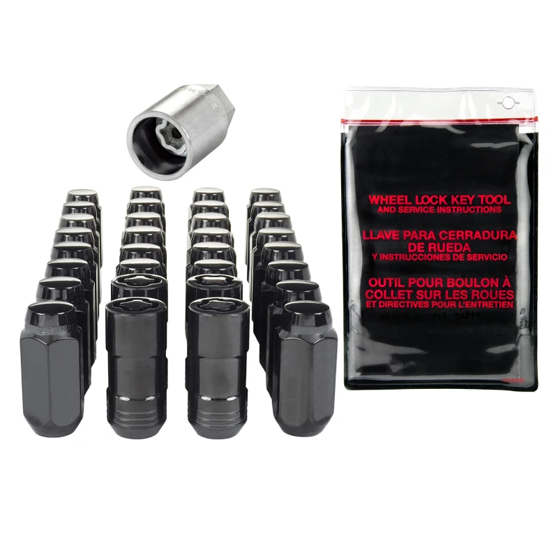 McGard 8-Lug-Hex-Installationskit mit Sperren (Kegelsitzmutter) M14X1,5 / 22mm Hex / 1,945in. Länge - Schwarz