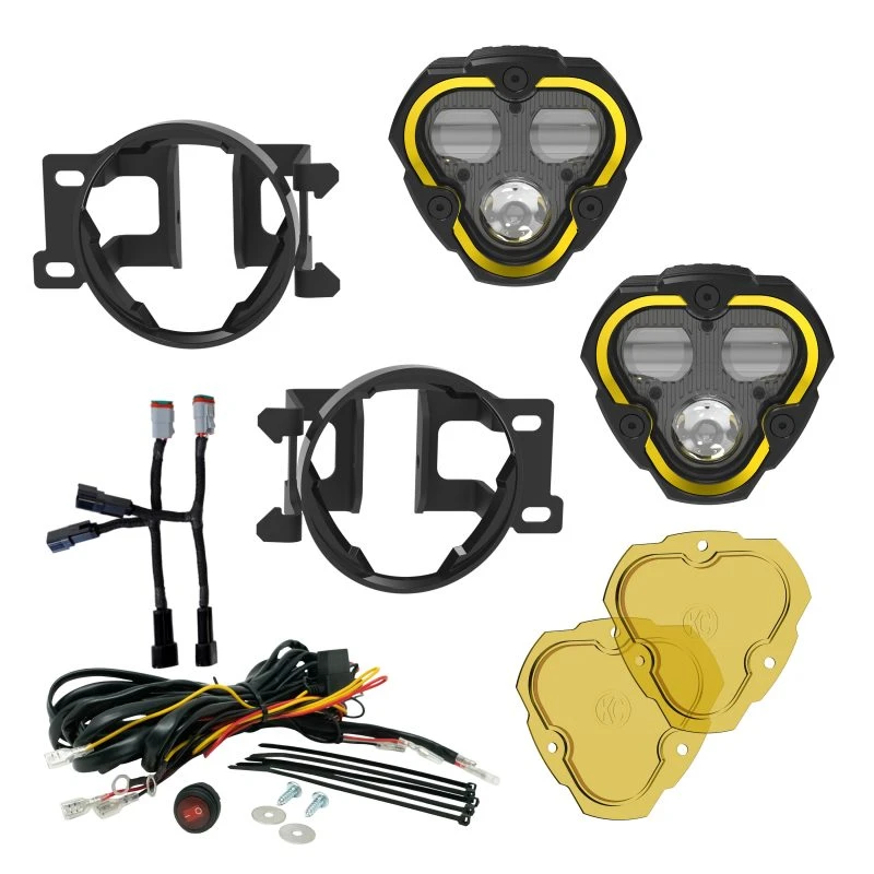 KC HiLiTES FLEX ERA 3 Dual-Modus SAE-Nebelscheinwerfer - 2-Licht-Master-Kit für Toyota Tacoma/4Runner/Tundra