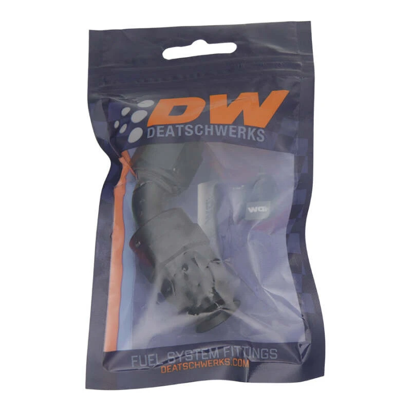 DeatschWerks 8 AN Weibliche Flare-Schwenk-60-Grad-Schlauch-Ende PTFE - eloxiert matt schwarz