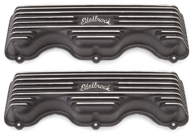 Edelbrock Ventildeckel Classic Series Chevrolet W 348/409 CI V8 Schwarz