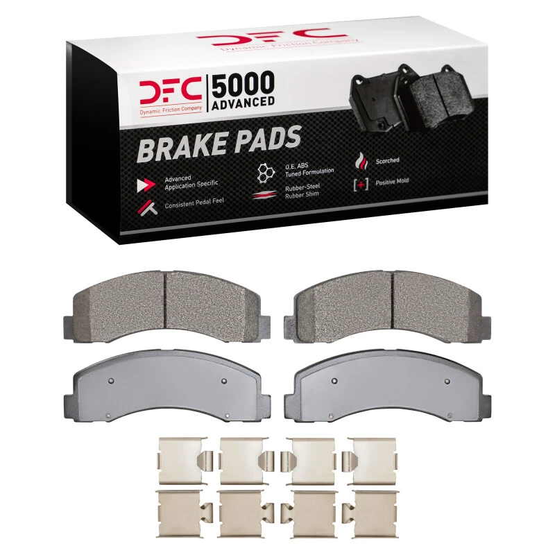 DFC 18-20 Ford F-150 4WD Front 5000 Advanced Semi Metallic Brake Pads and Hardware Kit