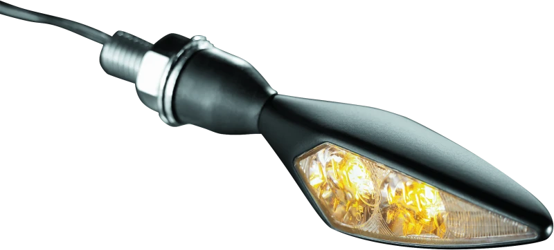 Kuryakyn Rhombus Amber Front Right / Left Rear Satin Black