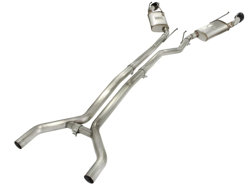 aFe MACHForce XP Auspuff 2,5 Zoll Edelstahl CB/10-13 Chevy Camaro V6-3,6L (td) (glänzend schwarze Spitze)