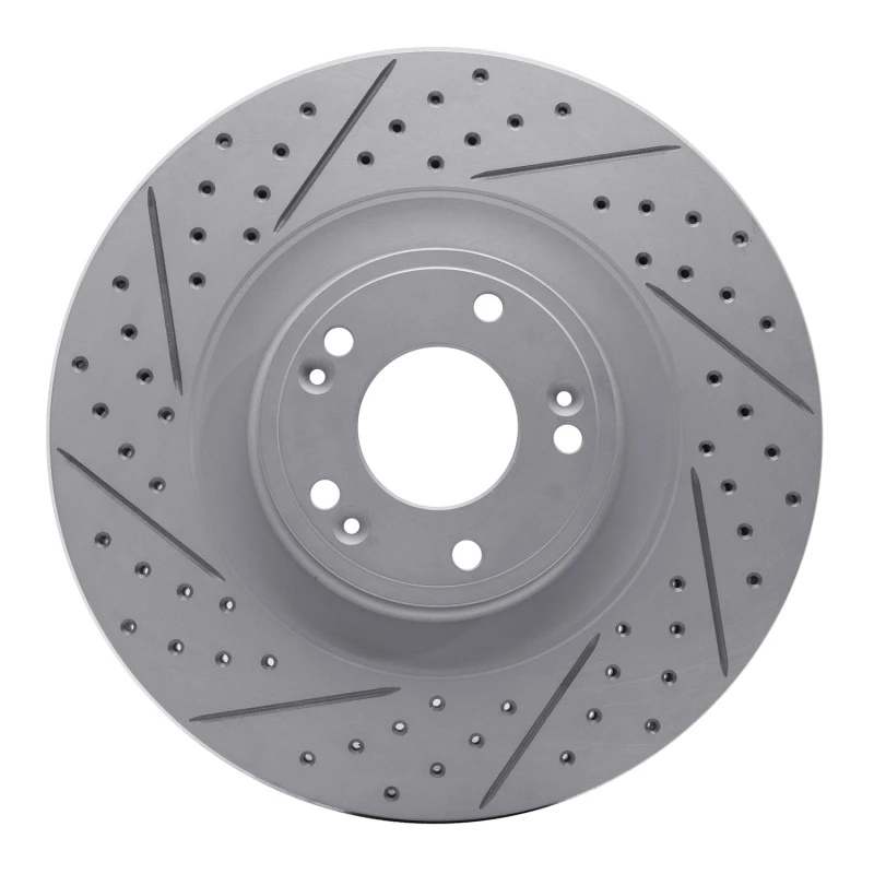 DFC 11-17 Genesis G80 Front Left Drilled & Slotted Geoperformance Rotor