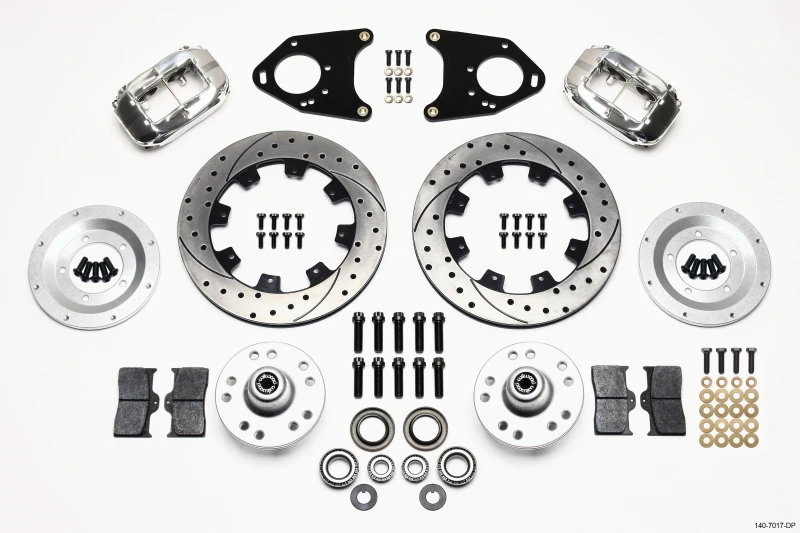 Wilwood Forged Dynalite Vorderes Kit 12,19 Zoll gebohrt poliert 71-80 Pinto/Mustang II Disc & Drum