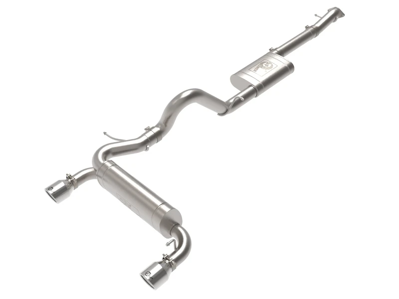 aFe 2021+ Ford Bronco L4-2.3L (t) / V6-2.7L (tt) Vulcan 3 Zoll auf 2,5 Zoll SS Cat-Back - Poliert