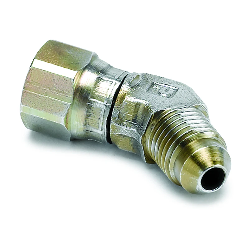 Autometer -4AN Elbow Fitting - 45 Deg w/ Swivel Nut