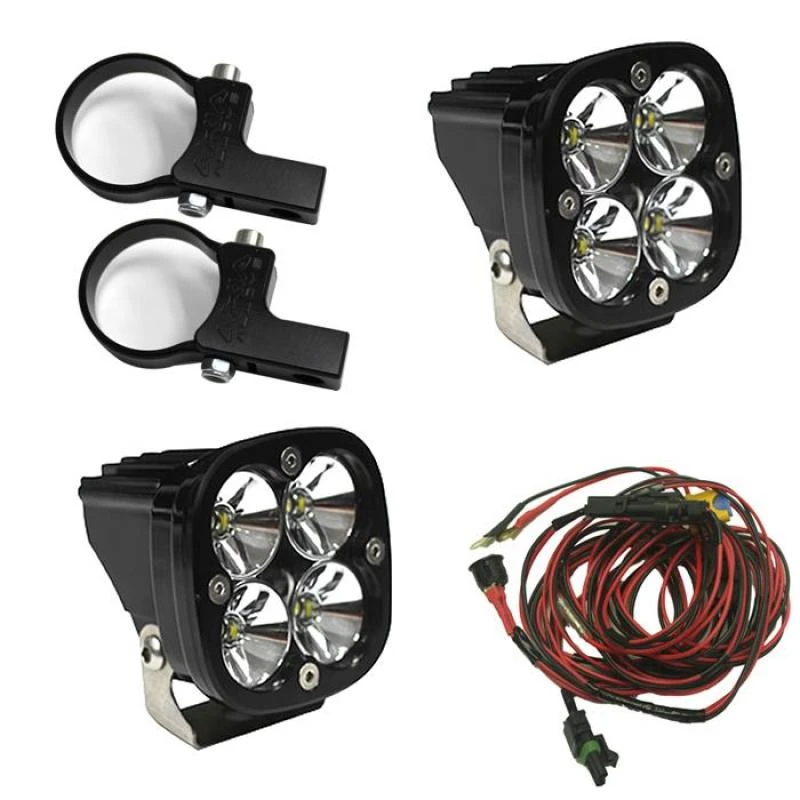 Baja Designs Squadron Pro LED Light Pods Kit mit Horizontalhalterungen und 2.00in Kabelbaum