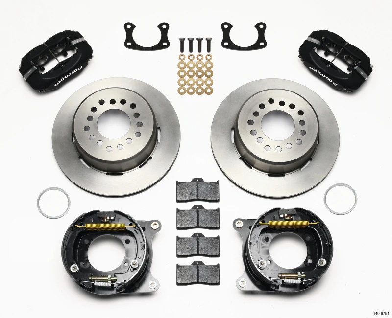 Wilwood Forged Dynalite P/S Parkbremse Kit New Big Ford 2,50 Zoll Offset Vordere Bremse