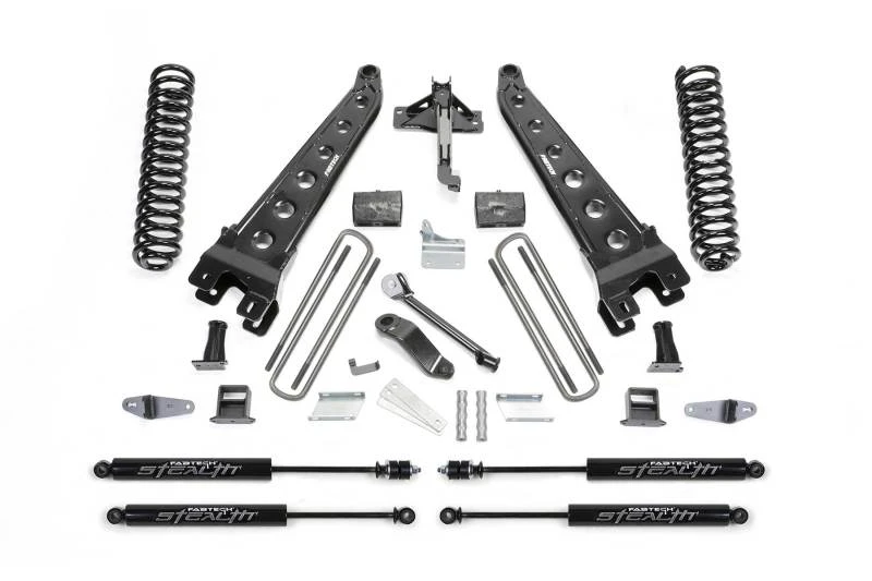 Fabtech 08-10 Ford F450/550 4WD 6 Zoll Radius Arm System mit Coils & Stealth