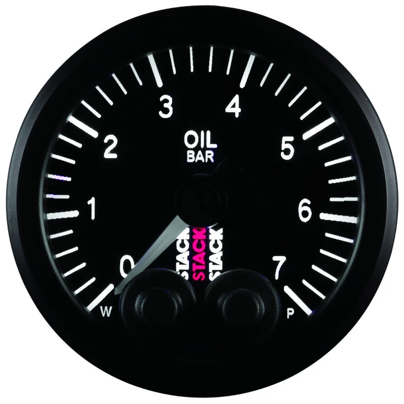 Autometer Stack 52mm 0-7 Bar M10 Male Pro-Control Oil Pressure Gauge - Black