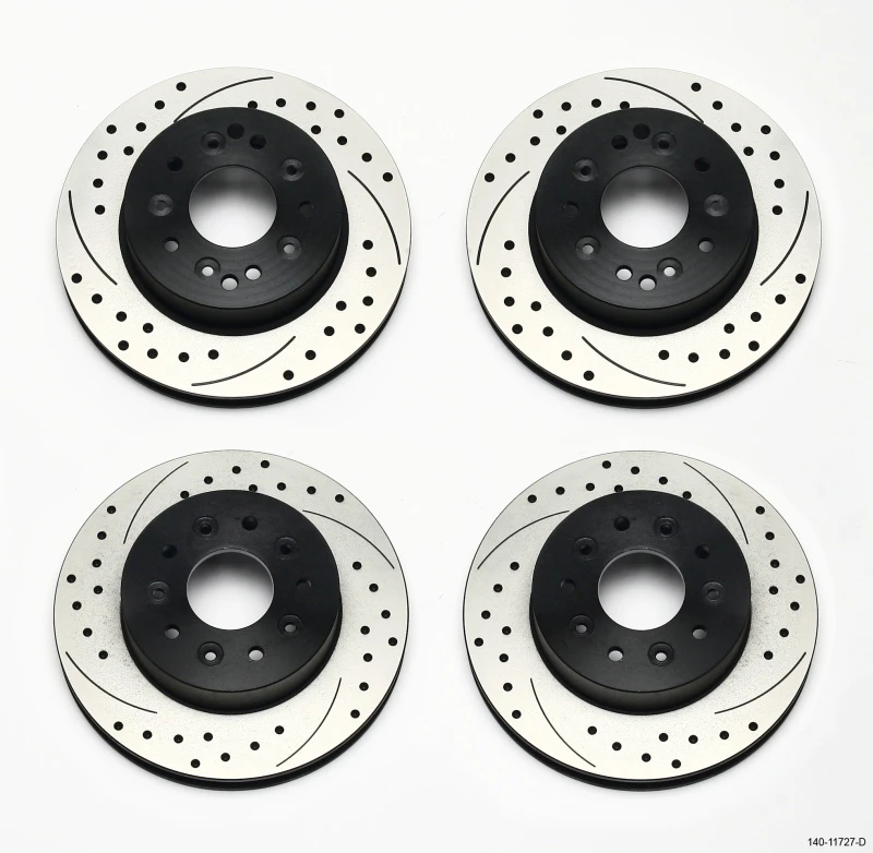 Wilwood Bremsscheiben-Kit Vorne/Hinten-Bohrung 65-82 Corvette C2/C3 (1-teilige Bremsscheiben)