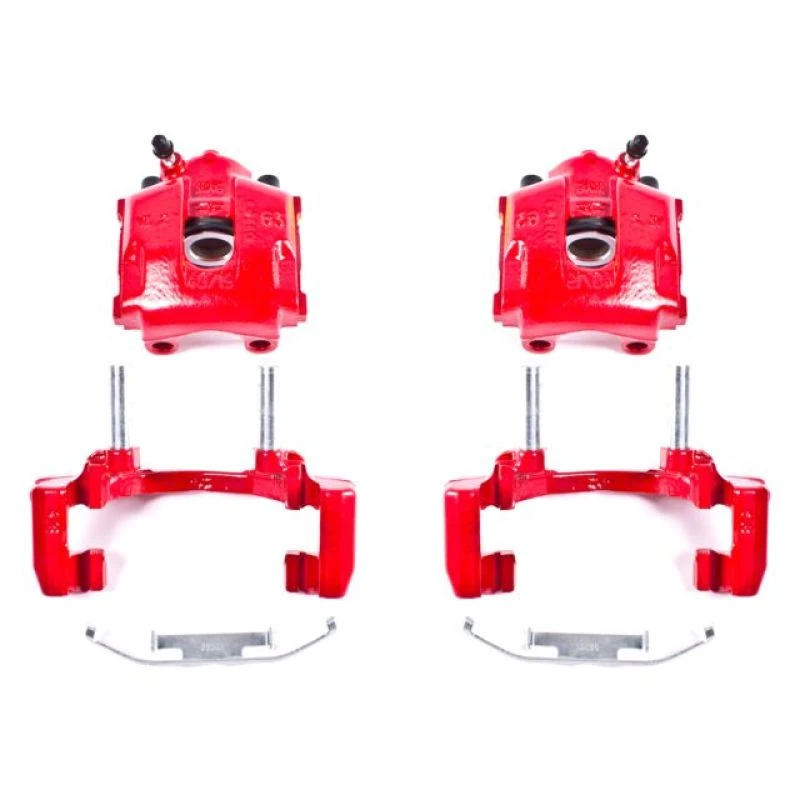 Power Stop 2000 BMW 323Ci Rear Red Calipers w/Brackets - Pair