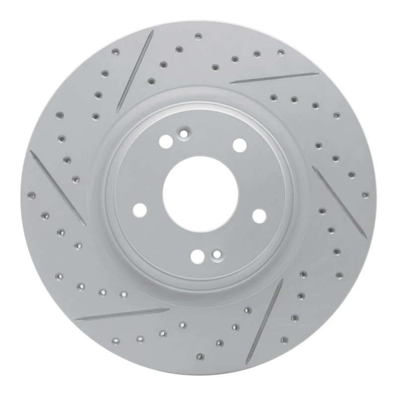 DFC 19-22 Hyundai Veloster N Front Left Drilled & Slotted Geoperformance Rotor
