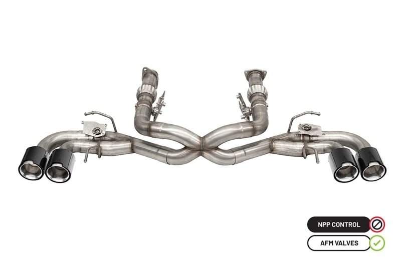 corsa-performance_21106CF-67930fe561e42 Corsa 2020-2024 Chevrolet Corvette C8 RWD 3in Delete 4 Valve Cat-Back w/NPP w/4.5in CF PolishedTips