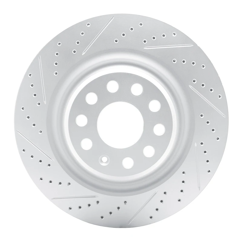 DFC 12-21 Tesla Model X Rear Left Drilled & Slotted Geoperformance Rotor