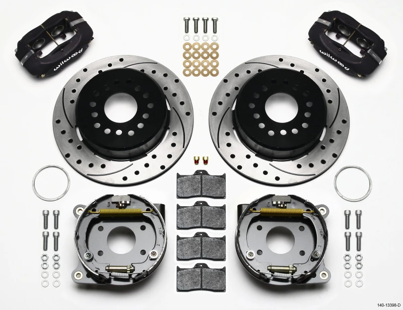 Wilwood Forged Dynalite P/S Parkbremse-Kit gebohrt AMC 71-74 2,60 Zoll Offset