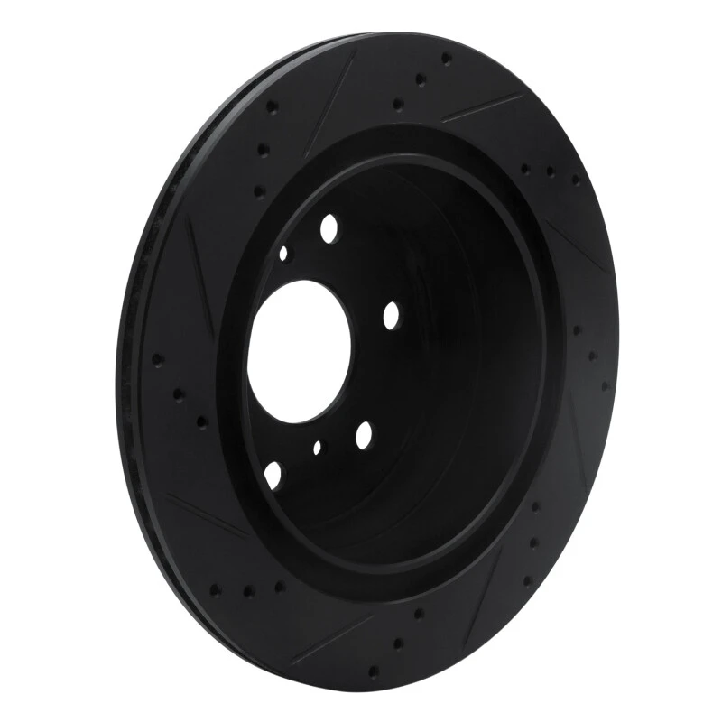 DFC 07-20 Cadillac Escalade ESV Rear Right Drilled & Slotted Black Brake Rotor