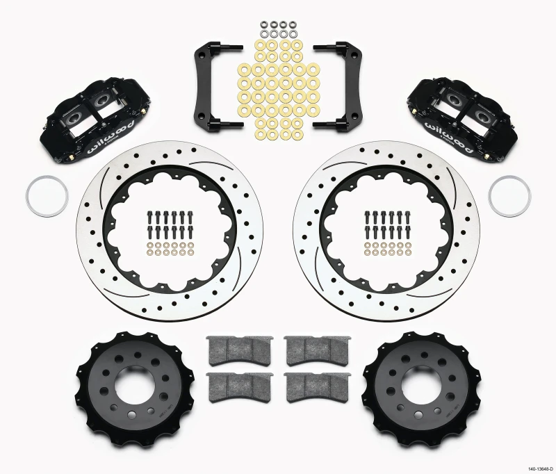 Wilwood Narrow Superlite 4R Rear Kit 14.00in Drilled Morrison Multilink IRS (2010-15 Camaro Based)