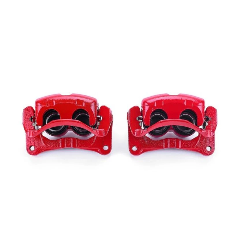 Power Stop Front Red Calipers w/Brackets - Pair for 04-11 Mitsubishi Endeavor