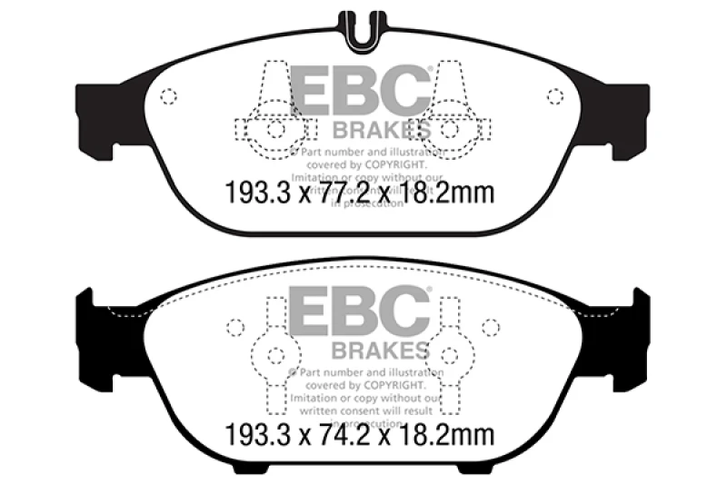 EBC 12+ Mercedes-Benz E550 4.6 Twin Turbo Coupe Yellowstuff Front Brake Pads