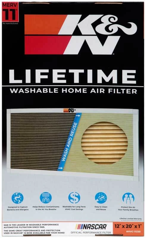 K&N Lüftungssystemfilter - 12 x 20 x 1