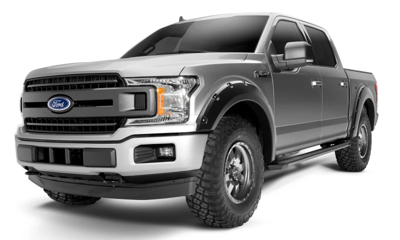 Bushwacker 17-20 Ford F-250 Super Duty / F-350 Super Duty Pocket Style Flares 4pc - Agat Schwarz Met